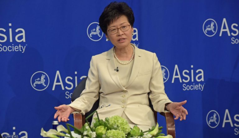 Carrie Lam, the Chief Executive of Hong Kong.