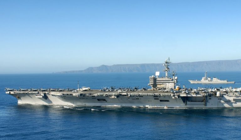 Two American carriers recently carried out joint exercises in the South China Sea, a region that Beijing claims as its own territorial waters.