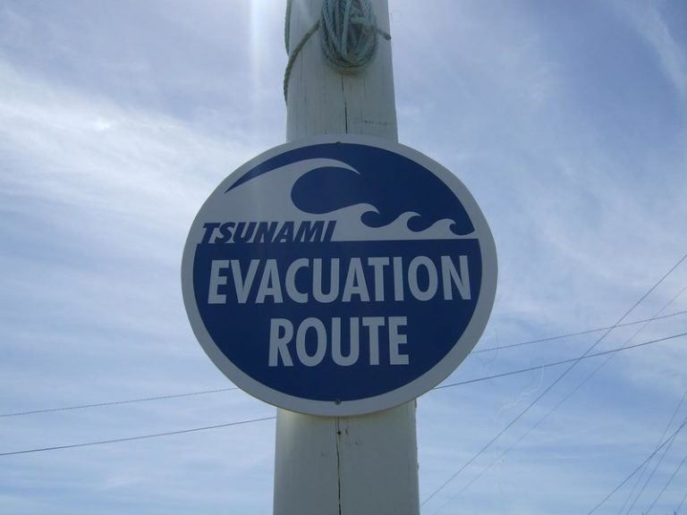 Tsunami Watch sign from Himitangi Beach in New Zealand taken in 2007. A trio of 7 to 8 magnitude earthquakes struck off the northeastern coast of the island country of New Zealand on Friday, triggering a tsunami warning and evacuation of coastal residents