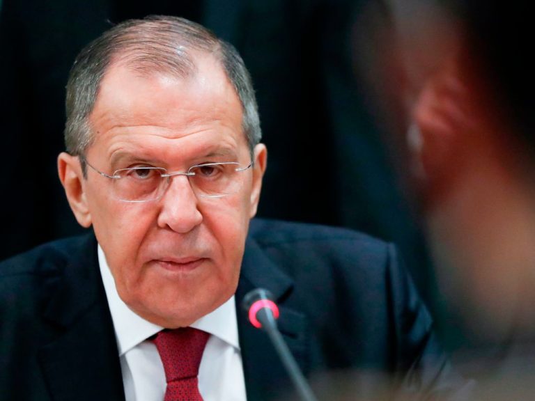 Russia's Foreign Minister Sergei Lavrov attends a meeting with his Chinese counterpart in Sochi on May 13, 2019. Russia’s Foreign Minister said countries must not violate human rights or the rights of travellers in any form of vaccine certificate or vaccine passport rollout during a press conference in China on March 22.