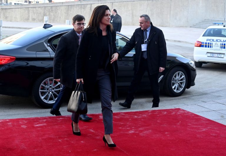 Hungary's Minister of Justice Judit Varga arrives for the Informal Justice and Home Affairs Ministerial Meeting in Zagreb on January 23, 2020.