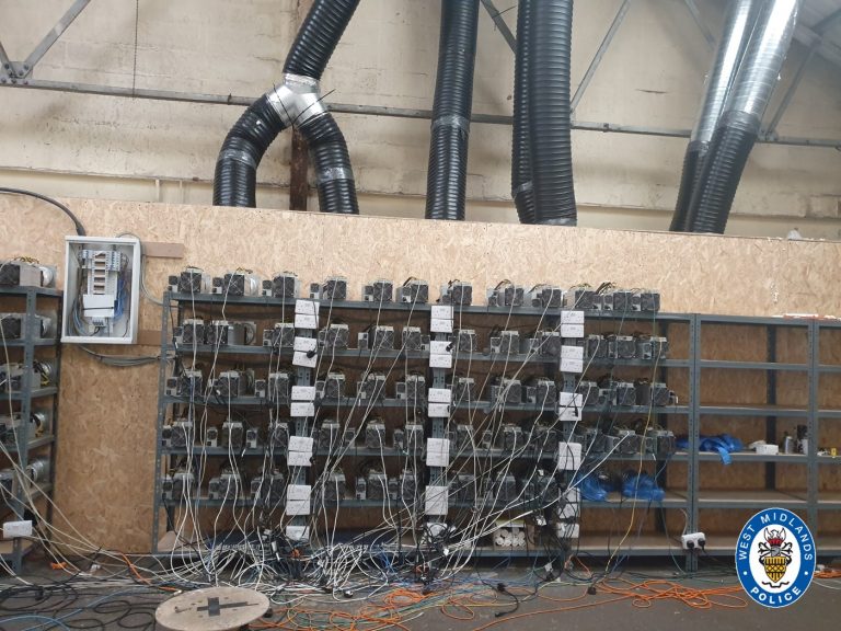 Police raided an industrial site that showed all the telltale signs of an illicit cannabis growthop. They found a Bitcoin mine stealing power from the electric grid in its place.