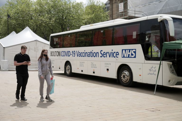 A rapid vaccination centre was set up outside Bolton Town Hall on June 9, 2021 in Bolton, England. Sir Iain Duncan Smith said “an organised push by a group of scientists” were working hard with the media to undermine the June 21 “Freedom Day” reopening.