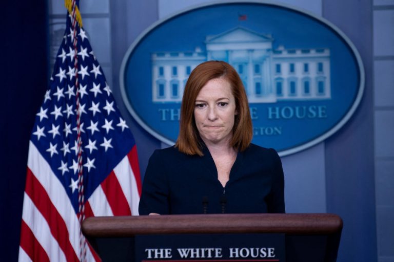 White House Press Secretary Jen Psaki speaks at a briefing at the White House July 23, 2021, in Washington, DC. The Chinese Communist Party claims a second China-based inquiry into the origins of SARS-CoV-2 would be “arrogance towards science.” Psaki categorized the comments as “irresponsible” and “dangerous.”