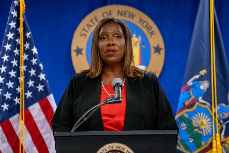 New York Attorney General Letitia James presents the findings of an independent investigation into accusations by multiple women that New York Governor Andrew Cuomo sexually harassed them on August 3, 2021 in New York City. The report found not only did Cuomo commit acts that meet the standard of sexual harassment under New York criminal code, but his office fostered a culture of bullying and intimidation that enabled his habits.