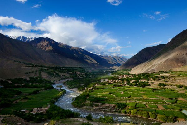 Landscape of the Panjshir Valley, May 21, 2009, in Afghanistan. 
