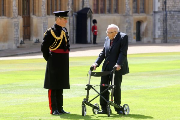 100-year-old WWII veteran Captain Tom Moore.