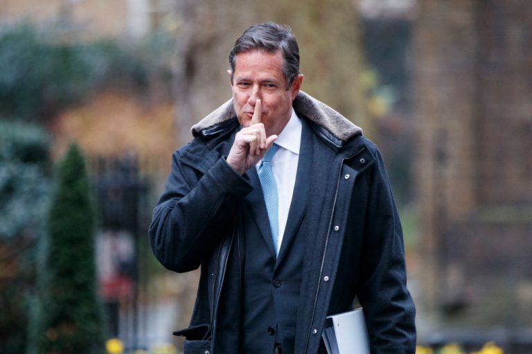 Jes Staley arrives at Downing Street for a meeting in London on January 11, 2018.
