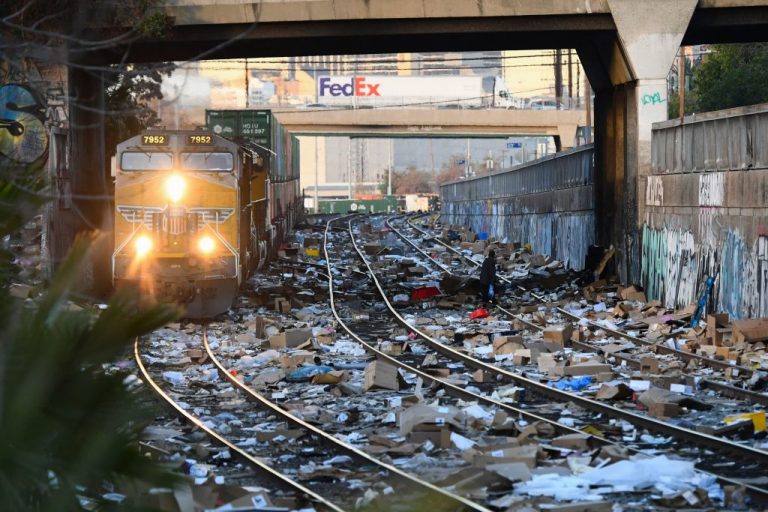 looted-container-train-tracks-Union-Pacific-locomotive-littered-thousands-opened-boxes-packages-stolen- cargo-shipping-containers-thieves-downtown-Los-Angeles-California-Getty-Images-1237726897