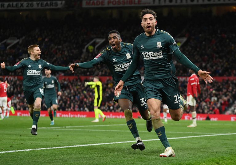 Underdog Middlesbrough defeated Manchester United for the first time in 17 years in a penalty kick thriller wrought with errors by the superstar-laden MU.