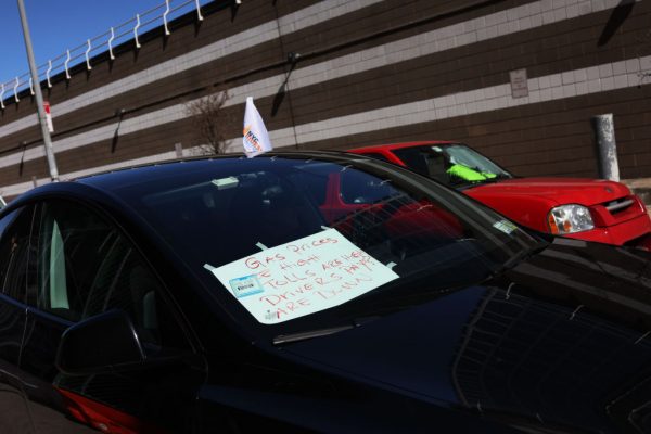 Uber Drivers Protest Outside New York Offices For More Pay As Gas Prices Rise