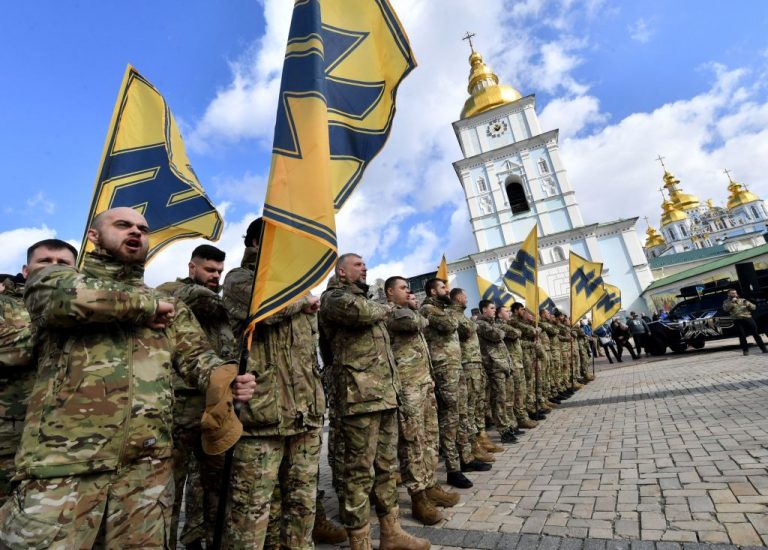 Ukraine is struggling to keep up its progressive public relations optics as attention is drawn to its far-right neo-Nazi militia Azov Battalion