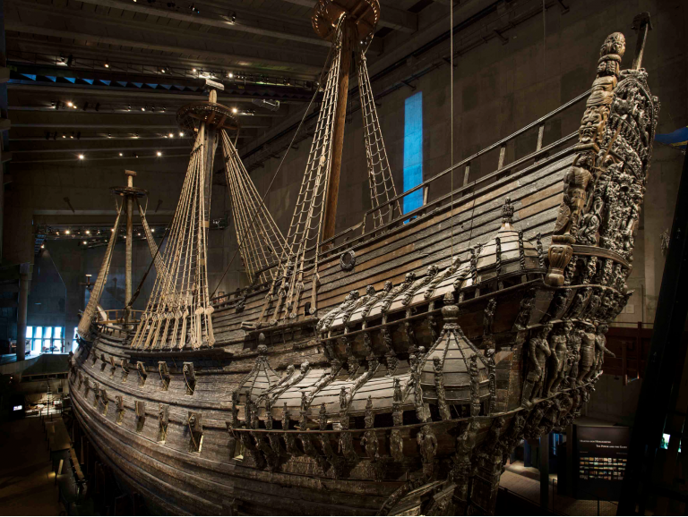 The ship Vasa in the Vasa Museum. (Courtesy of Anneli Karlsson/Vasa Museum/SMTM)