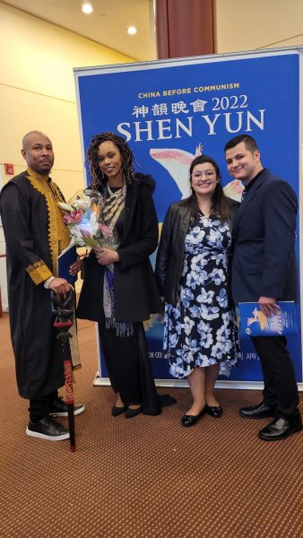 harles and Andrea Smith (L) and friends Hana Colon and Brian Neusche (R). The four said they have seen the posters and marketing for Shen Yun for many years, and always wanted to see it. All four were delighted with Shen Yun’s energy, technical skill, choreography, and storytelling.