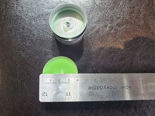 The IKEA Sinnlig scented tealight measured 39 mm in diameter.