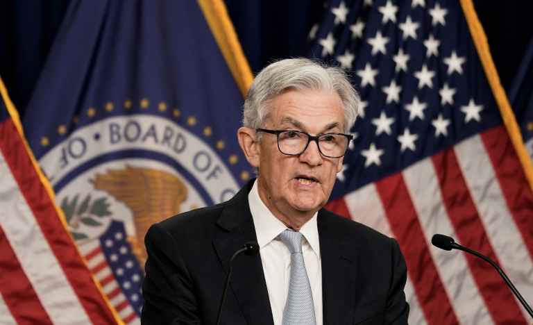 Federal Reserve Board Chairman Jerome Powell speaks during a news conference following a closed two-day meeting of the Federal Open Market Committee on interest rate policy in Washington, U.S., November 2, 2022. (Image: Screenshot/REUTERS)