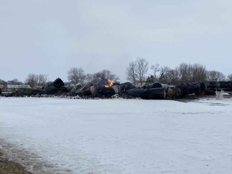 A Minneapolis-area train derailment saw four cars carrying ethanol catch on fire on March 30.