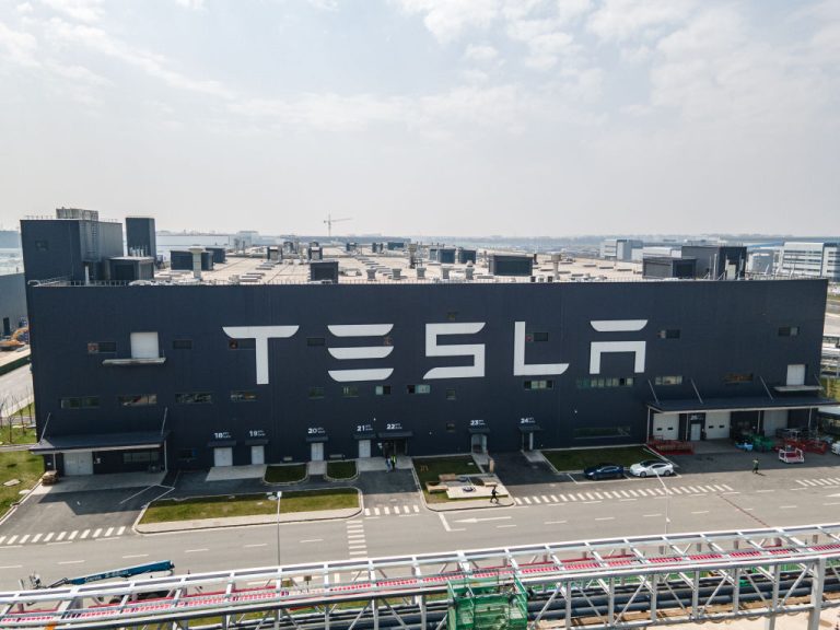 an-aerial-view-of-tesla-shanghai-gigafactory-on-march-29-2021-in-shanghai-china