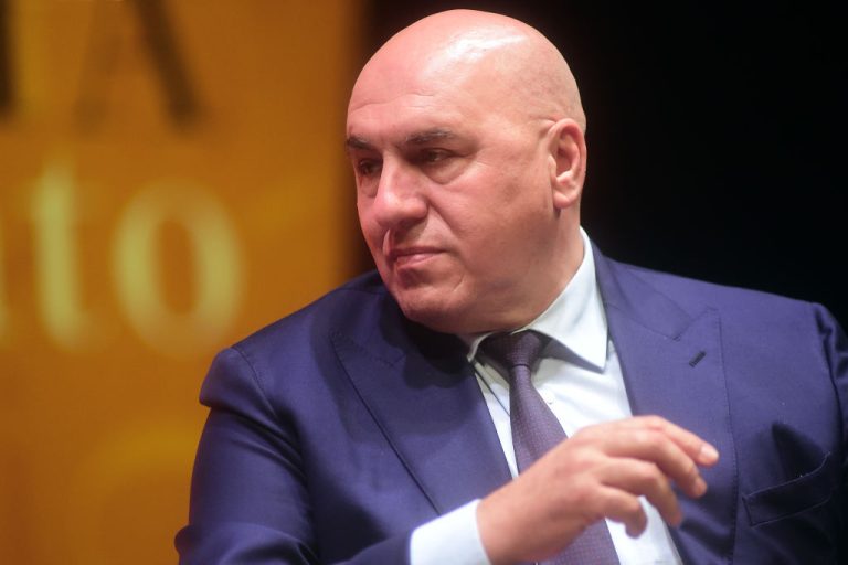 guido-crosetto-minister-for-defense-of-the-italian-government-pictured-at-the-trento-economy-festival-2023-at-sociale-theater-on-may-25-2023-in-trento-italy