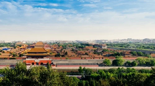 An exterior view of the Forbidden City in Beijing, built more than 600 years ago during the Ming dynasty.