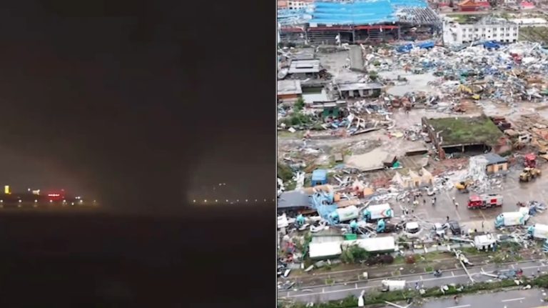 Hubei Severe Storm Rare Tornado